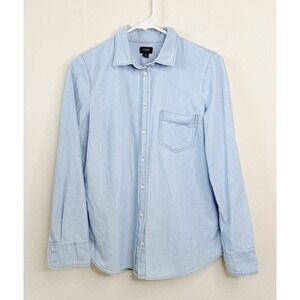J.Crew Light Wash Chambray Button Up Shirt Women's S Western Americana